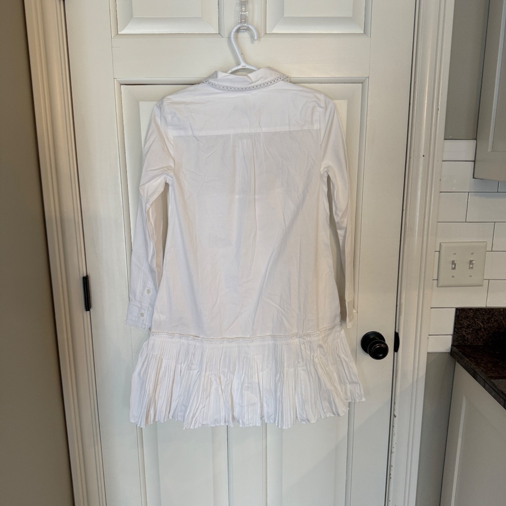 New! J. Crew Amelia Long Sleeve Cotton Poplin Shirt Dress White 25206 - Picture 12 of 16